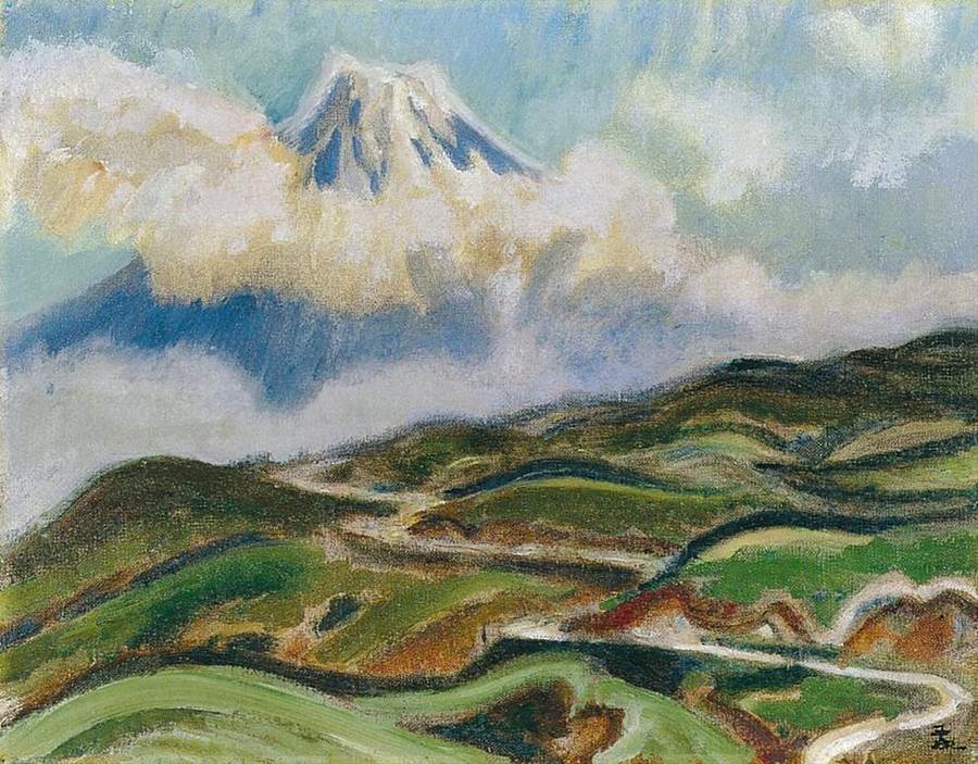 小山敬三「十国峠より富士を望む」 | フジヤマミュージアム